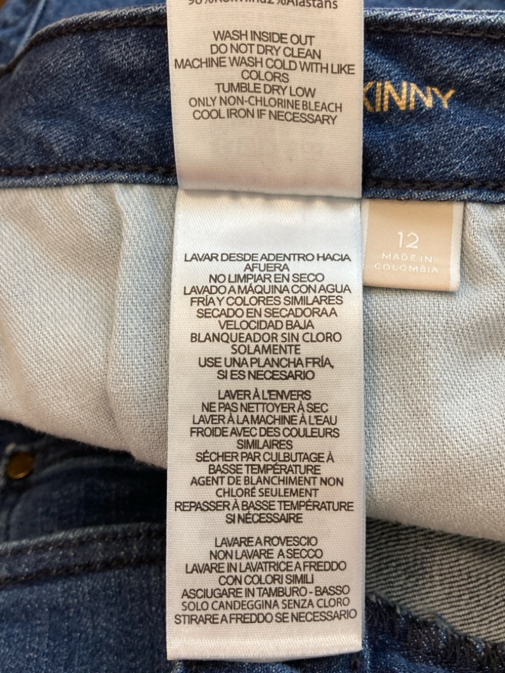 Michael Kors Selma Skinny Jeans Women’s Size 12 Denim Blue Stretch - Picture 13 of 13